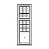 Hung Window with Transom
9-over-1 with 9-lite transom
Unit Dimension 34" x 113"
1-3/16" TDL